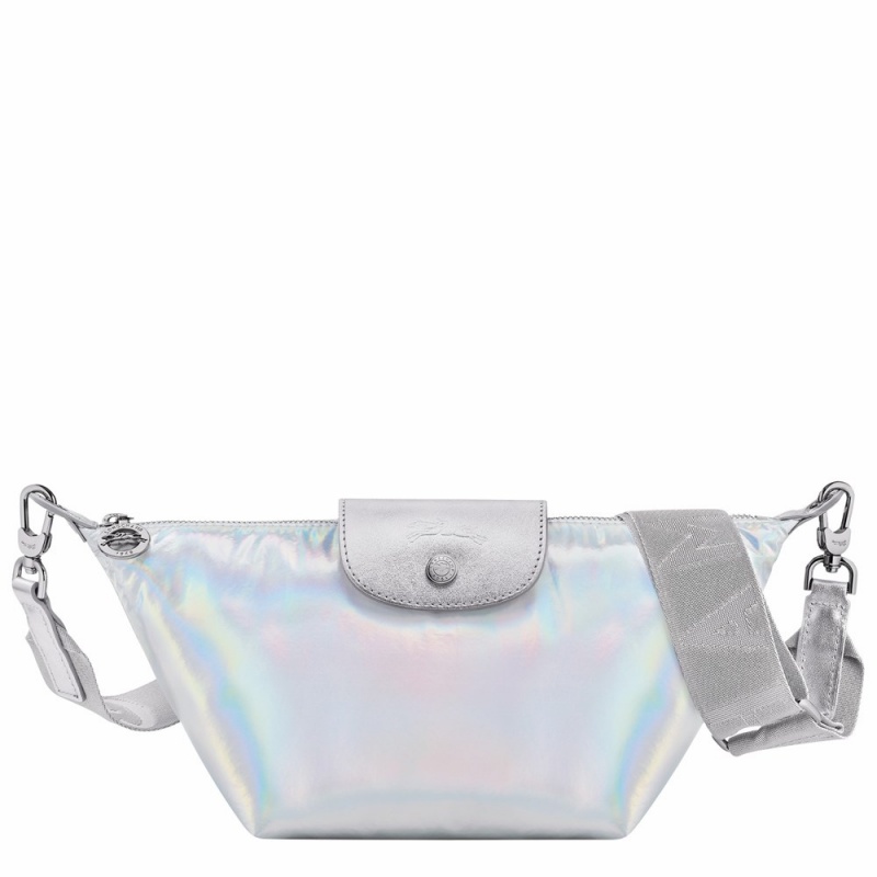 Silver Longchamp Le Pliage XS Women's Crossbody Bags